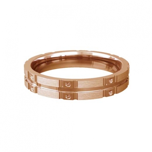 Patterned Designer Rose Gold Wedding Ring - Similie